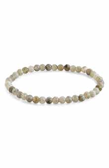 Sterling Forever Labradorite Beaded Stretch Bracelet