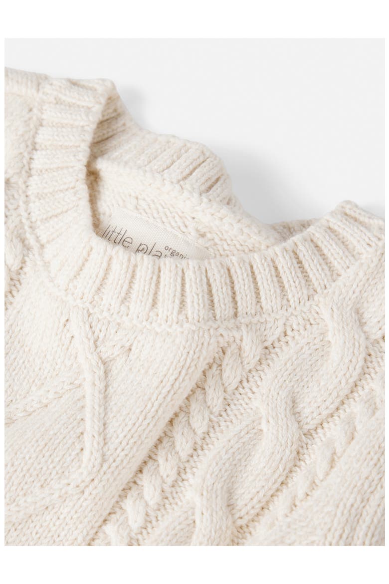 Organic Cotton Cable Knit Sweater, Alternate, color, IVORY