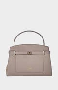Mi Bolsa London Manhattan Genuine Pebble Leather Top Handle Bag