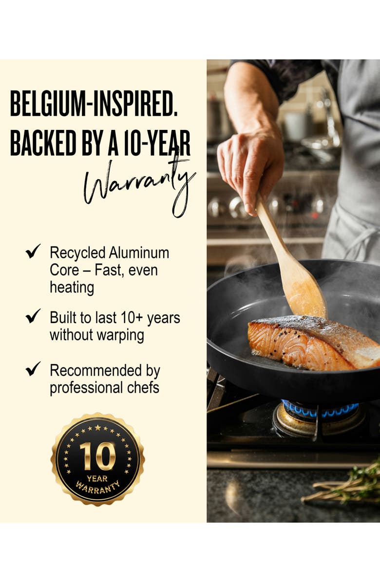 Alva Maestro Ceramic Nonstick Frying Pan, Alternate, color, Black 11 Inch