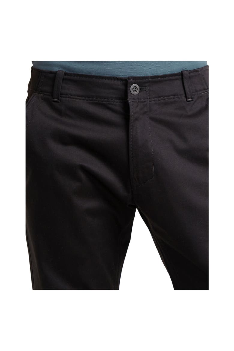 Mosa Straight Leg Flat Front Chinos, Alternate, color, DARK BLACK