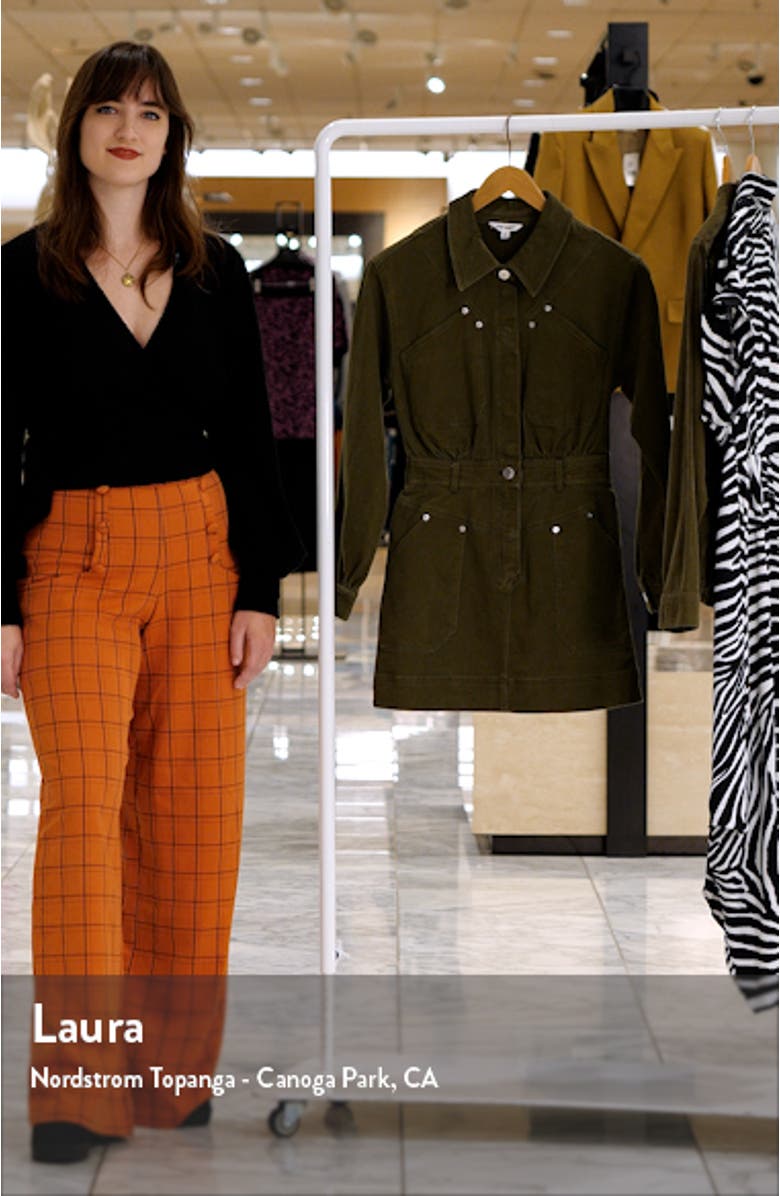 Ryleigh Long Sleeve Twill Minidress, sales video thumbnail