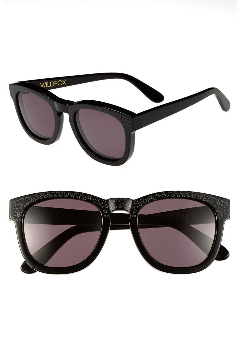 'Juliet' Sunglasses, Main, color, BLACK