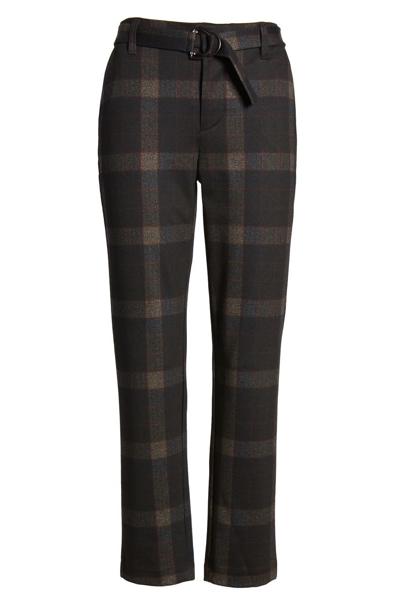 Wit & Wisdom Ab-Solution Plaid High Waist Ankle Pants, Alternate, color, 