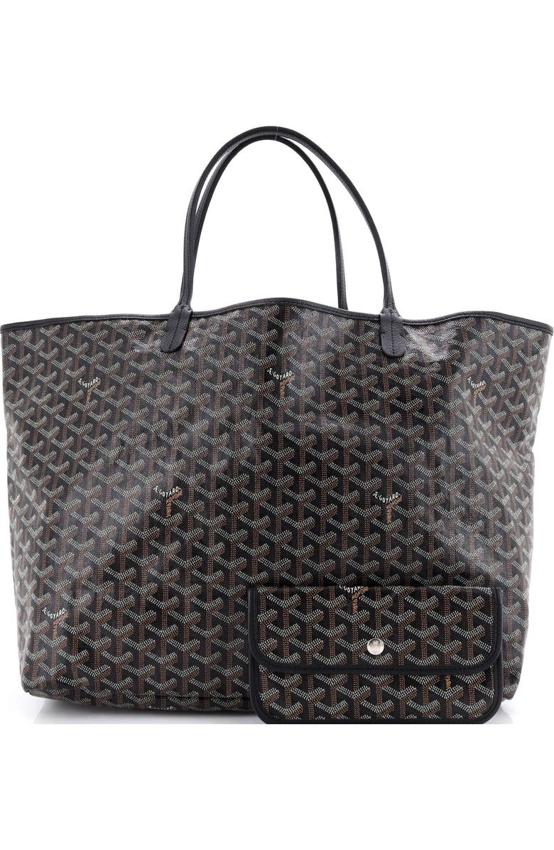 Pre-Owned Goyard Saint Louis Tote Coated Canvas GM, Alternate, color, Black
