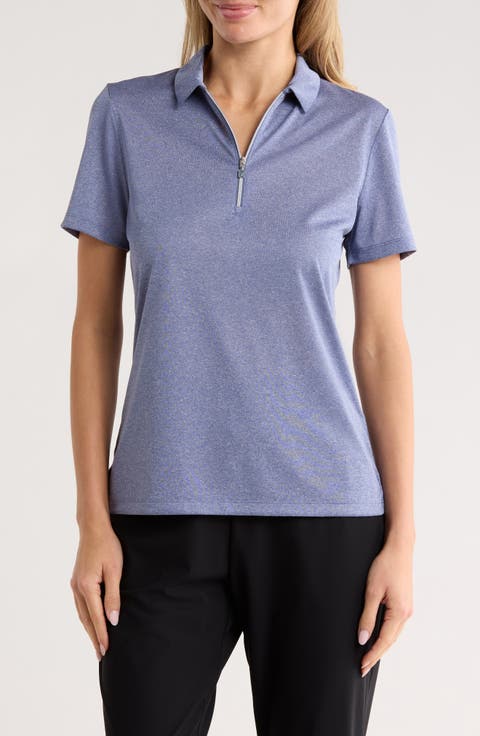 Short Sleeve Quarter-Zip Top