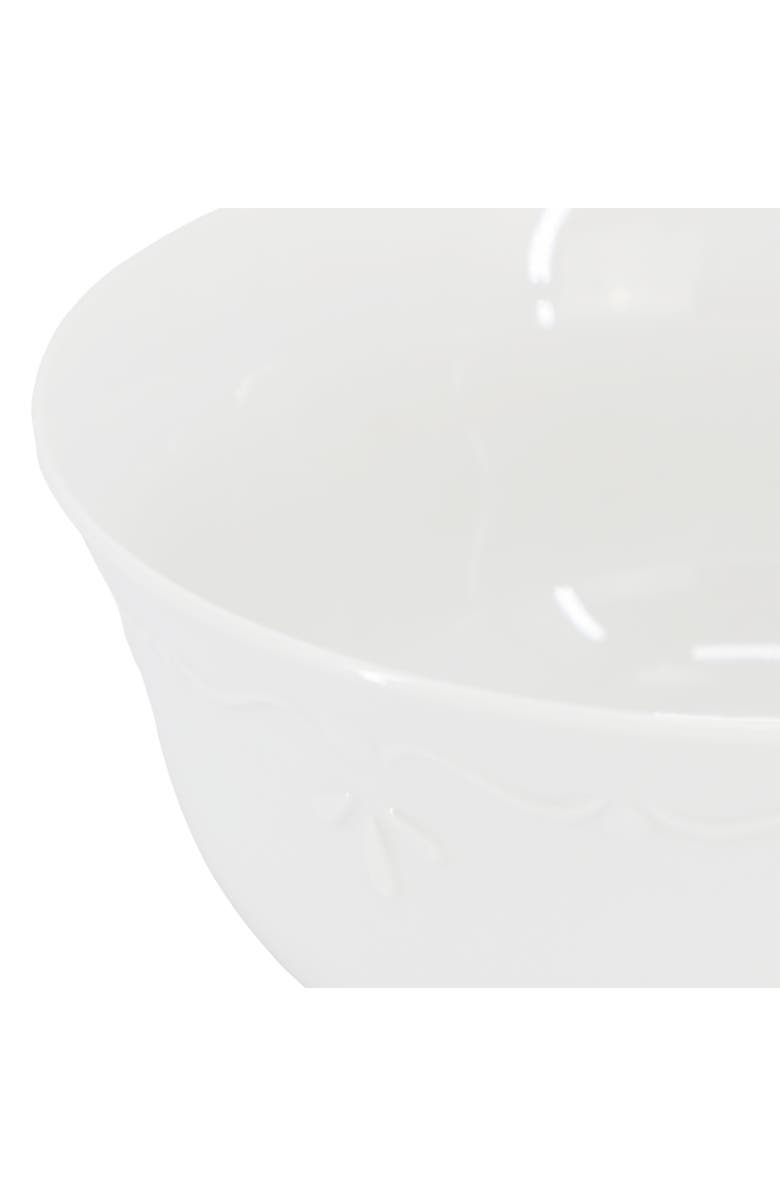 Elama Henryi 6 Piece 6.1 Inch Porcelain Bowl Set, Alternate, color, White
