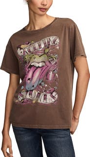 Lucky Brand Rolling Stones Tattoo Cotton Graphic T-Shirt