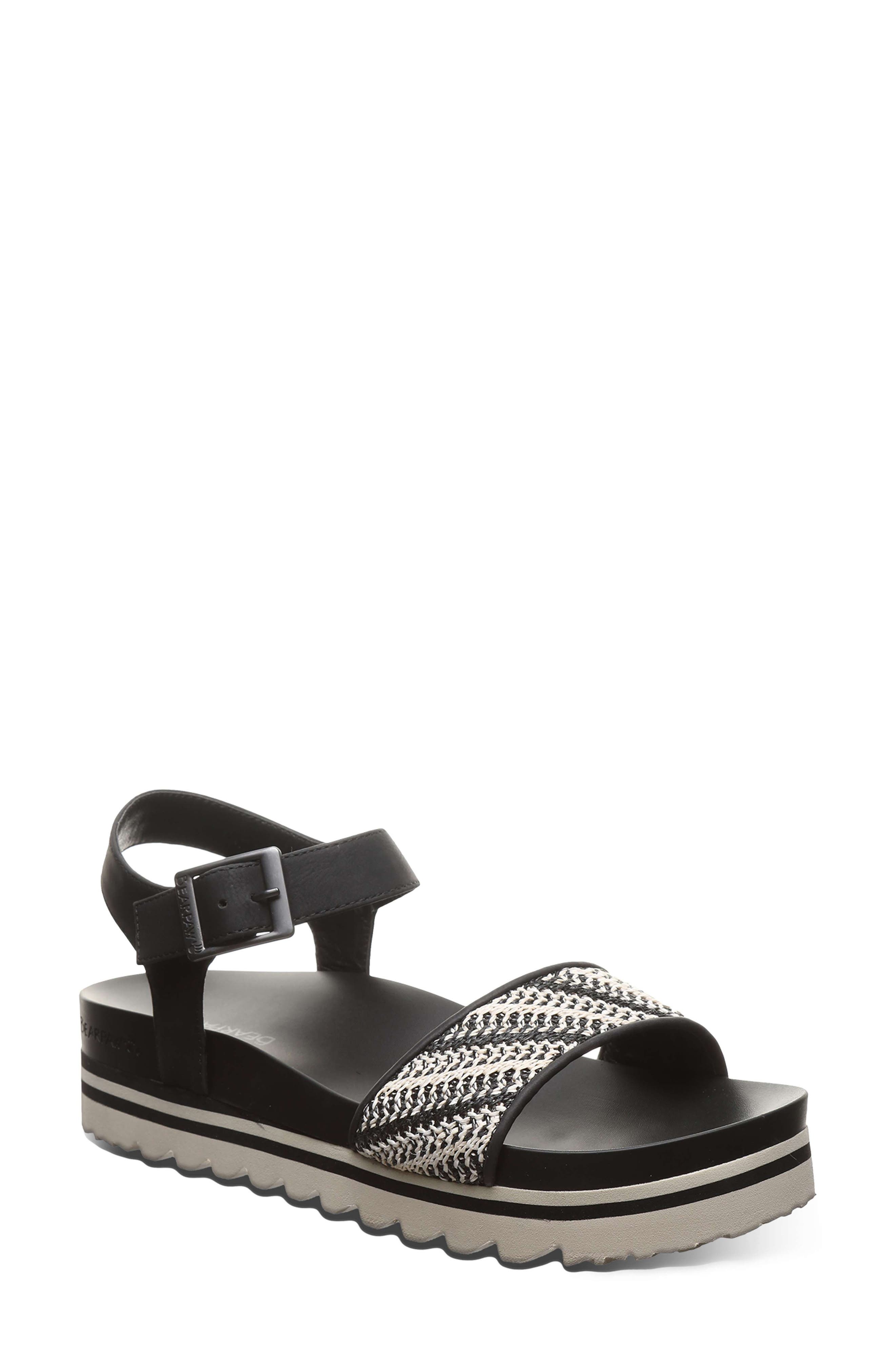 BEARPAW <p>Orion Faux Leather Platform Sandal (Women)</p>