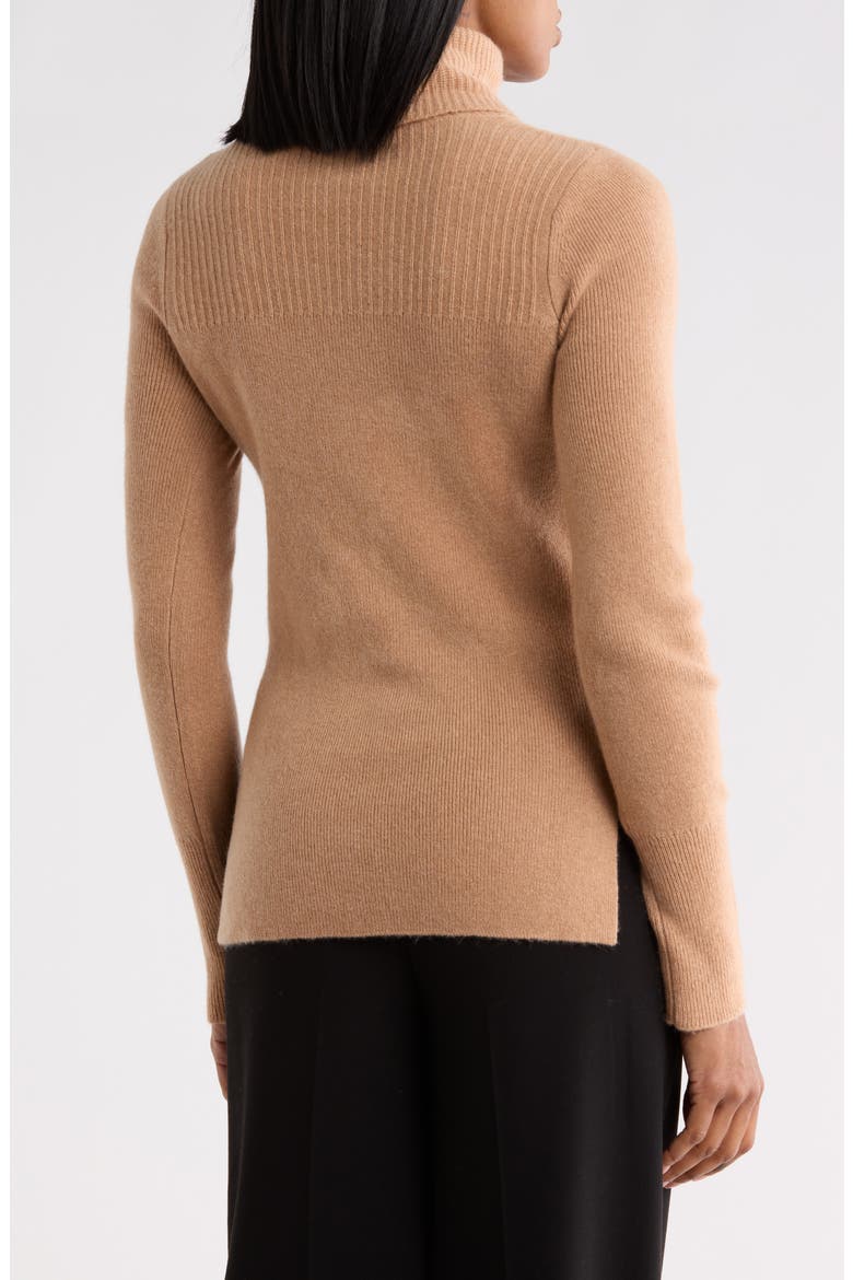 Jurnee Cashmere Turtleneck Sweater, Alternate, color, CAMEL