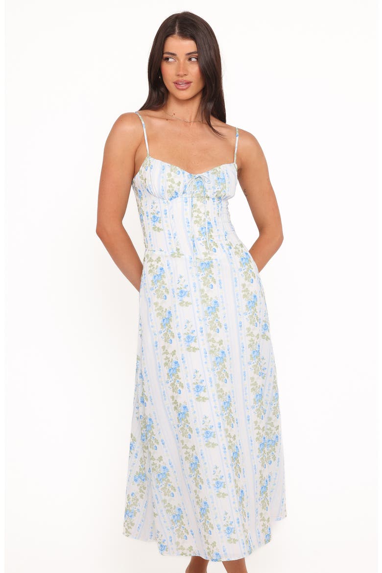 Florencia Midi Dress, Alternate, color, BLUE FLORAL