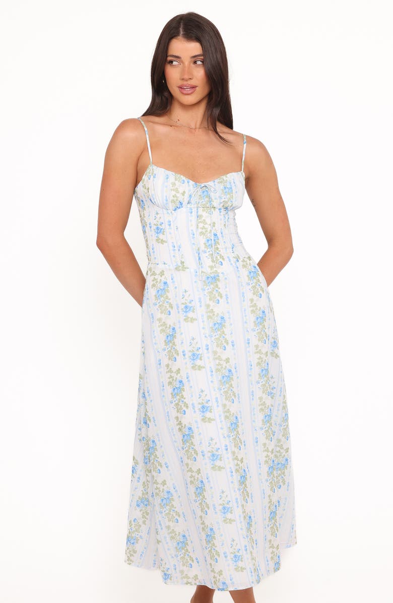 Petal & Pup Florencia Midi Dress, Alternate, color, Blue Floral