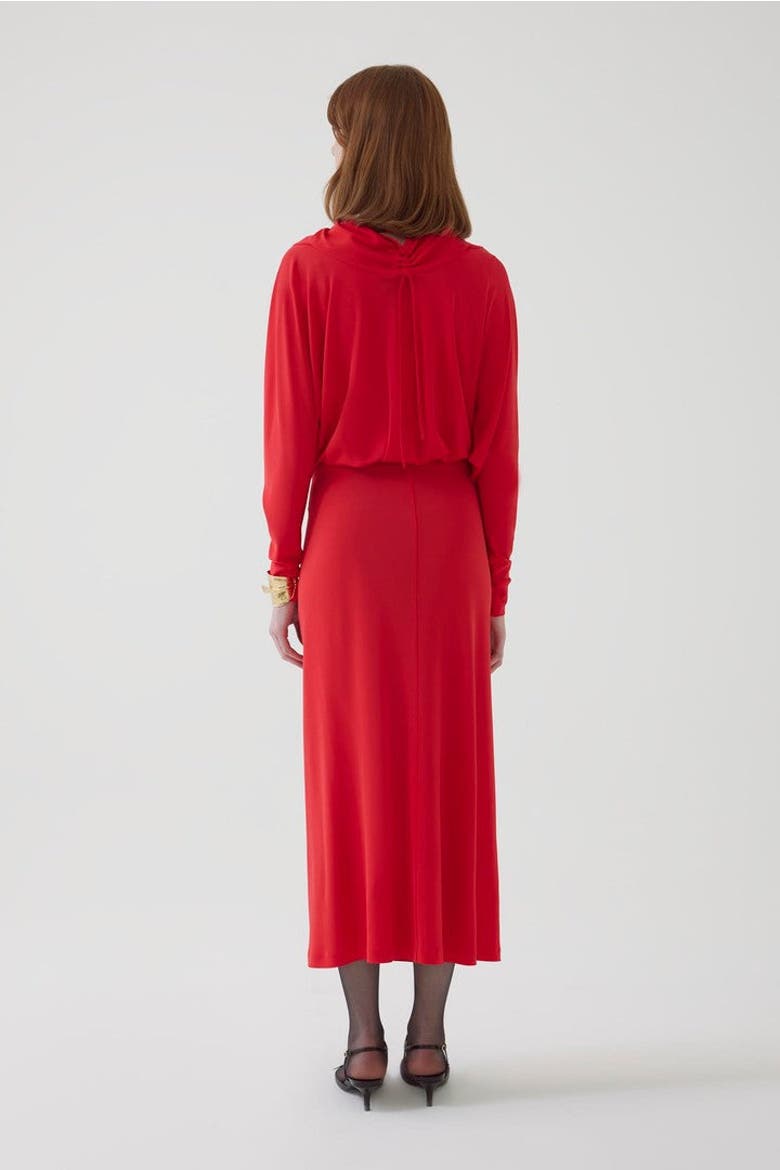 Alessio Midi Dress, Alternate, color, RED