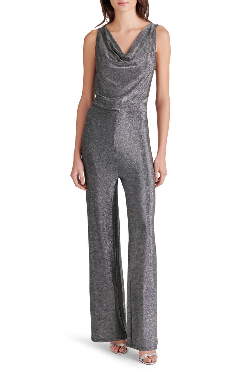 Steve Madden Metallic Wide Leg Jumpsuit, Main, color,