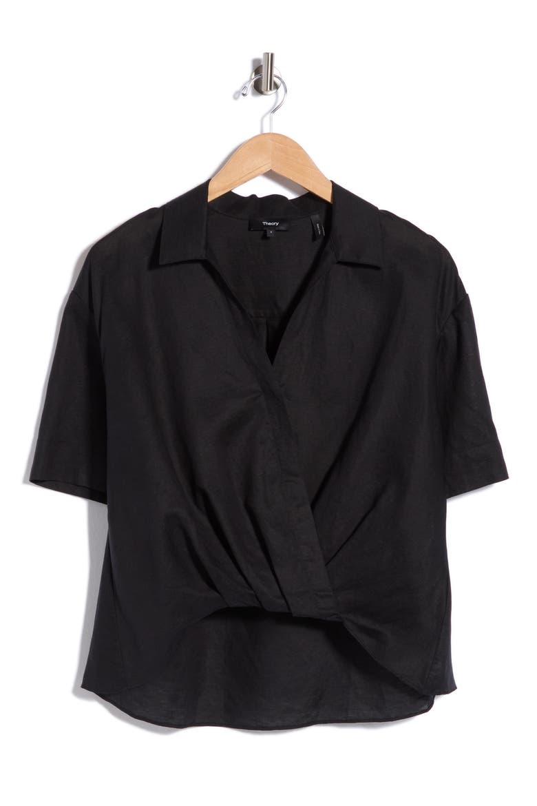 Twist High-Low Top, Alternate, color, BLACK