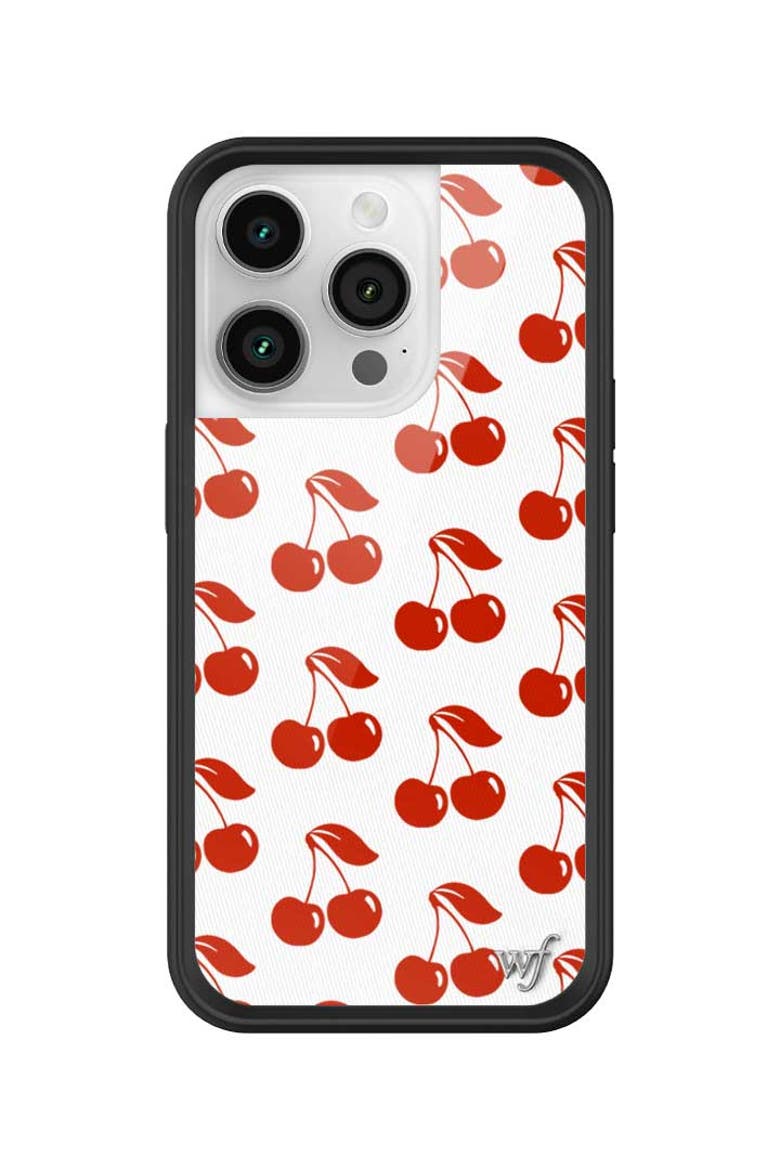 American Cherries iPhone Case, Alternate, color, White