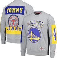 TOMMY JEANS Men's Tommy Jeans Heather Gray Golden State Warriors Hayes Crew Neck Pullover Sweatshirt