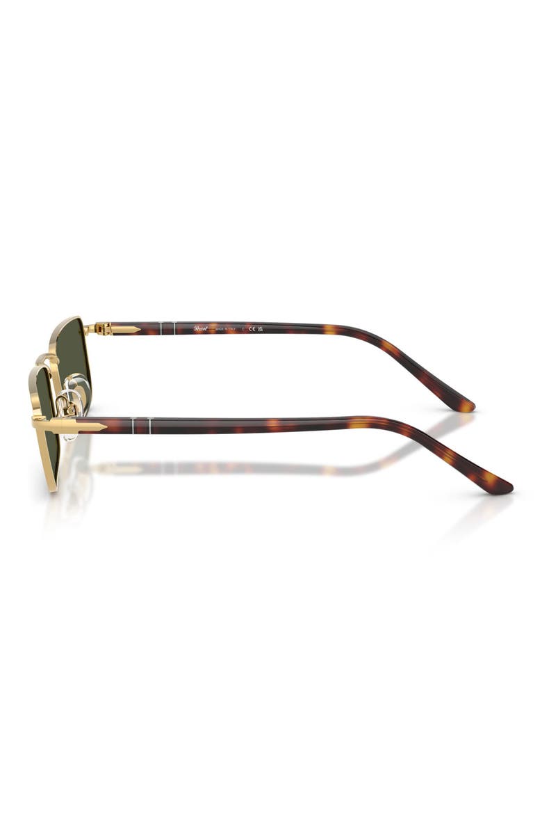 54mm Rectangular Sunglasses, Alternate, color, GOLD / GREEN