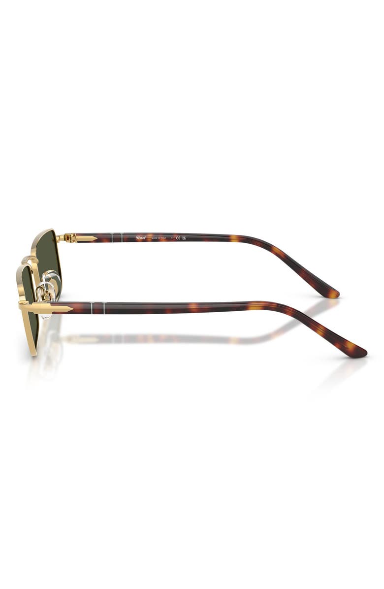 Persol 54mm Rectangular Sunglasses, Alternate, color, Gold / Green