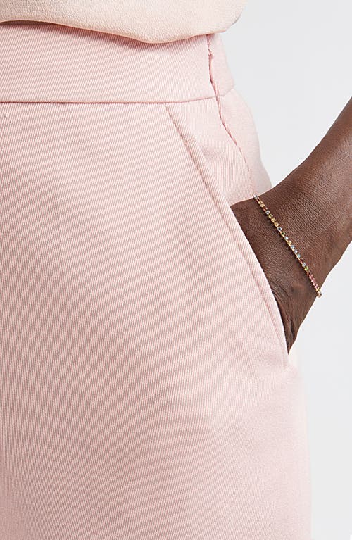 St John St. John Emma Mélange Stretch Twill Crop Pants In Pink