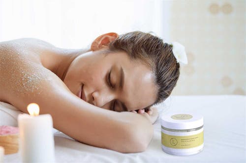 Lizush Cbd Body Salt Scrub With Cbd In Pale Yellow