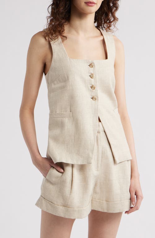 Faithfull The Brand Jackie Linen Vest In Natural
