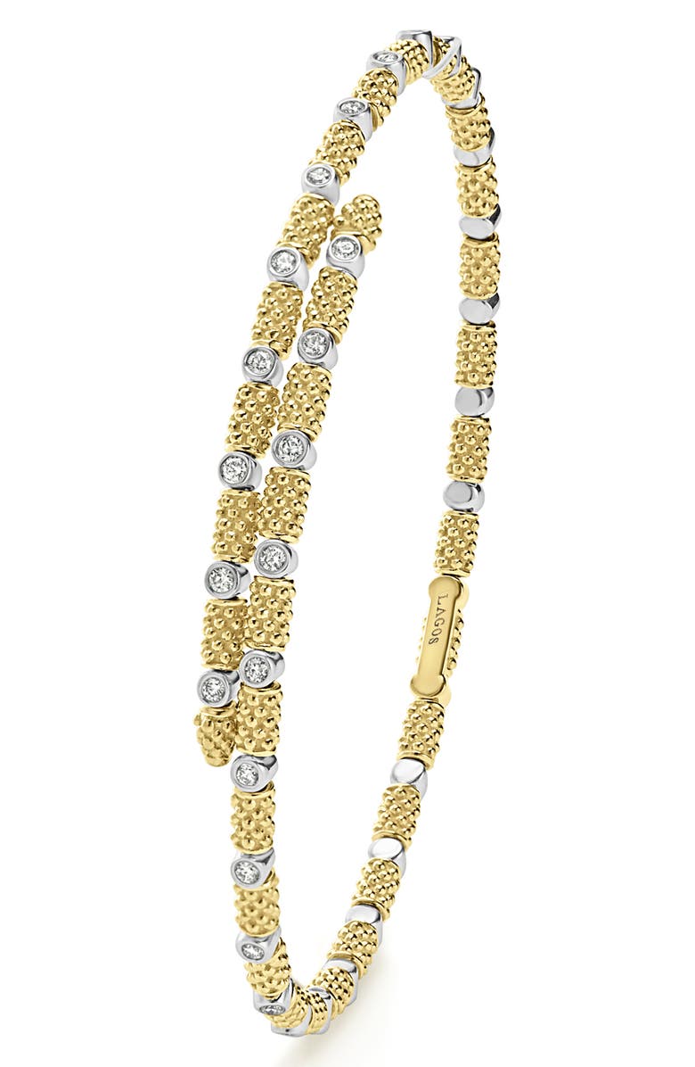 LAGOS Signature Caviar Superfine Diamond Wrap Bracelet, Alternate, color,