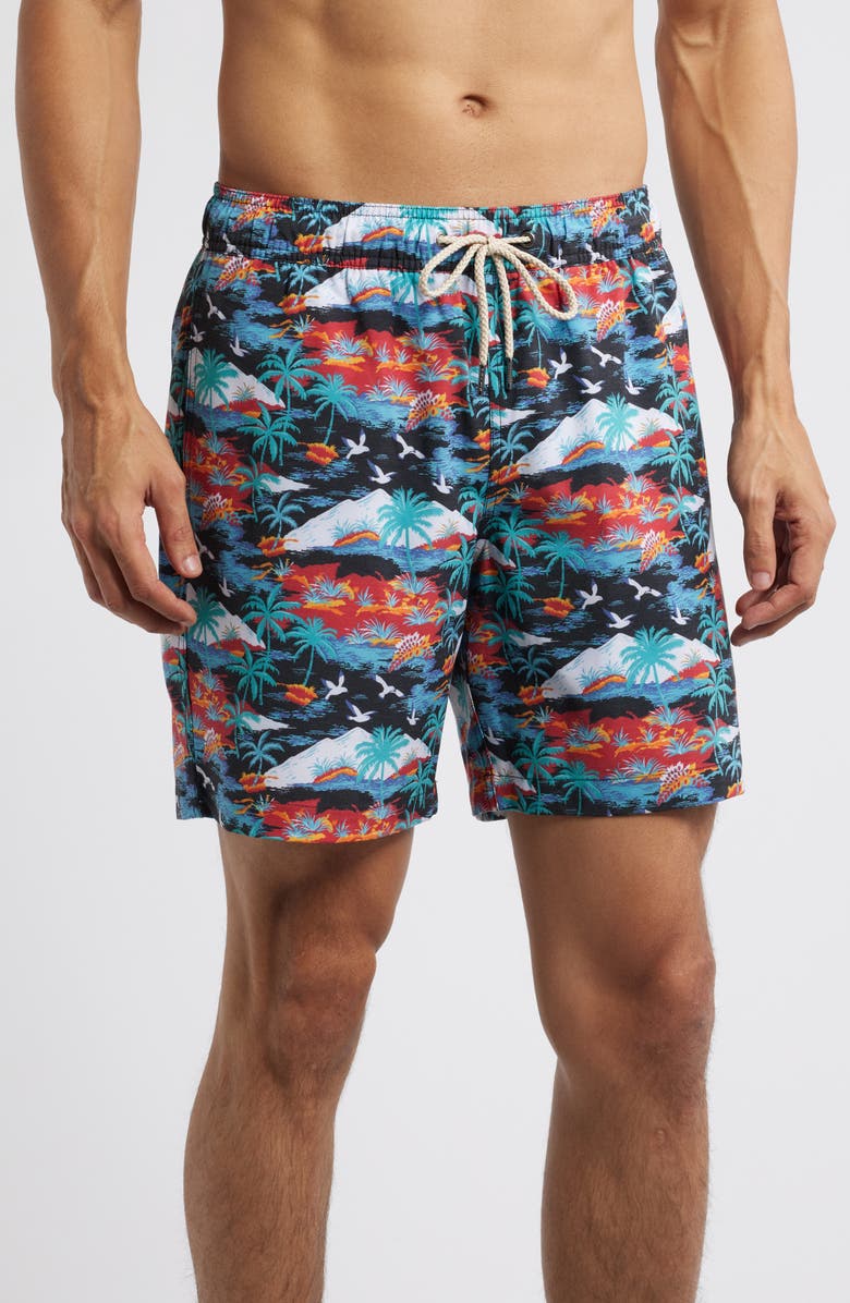 Fair Harbor The Bayberry Swim Trunks, Main, color, Tropical