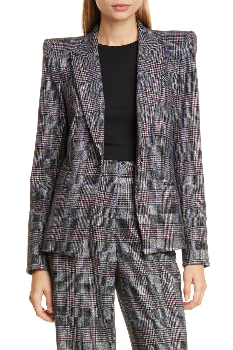 Brock Glen Plaid Dickey Blazer, Main, color, GREY MULTI