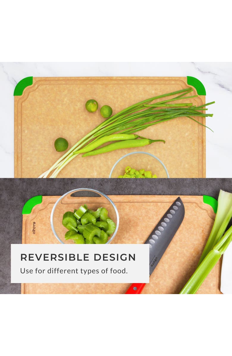 Eli Home Premium Series 14 x 19 x 1/4 Cutting Board - X Large Green, Alternate, color, Brown