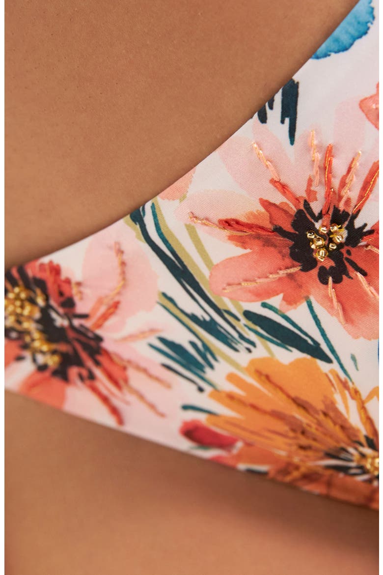 American Fit Side Tie Bikini Bottoms, Alternate, color, WHITE MULTI