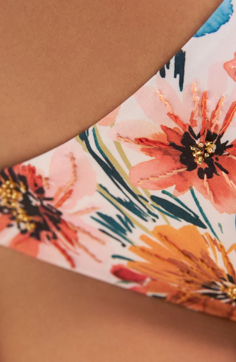 Cosita Linda American Fit Side Tie Bikini Bottoms, Alternate, color, White Multi