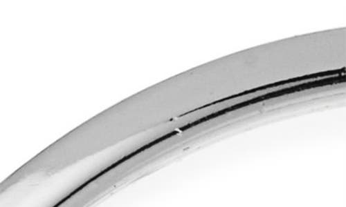 Argento Vivo Knife Edge Round Hoop Earrings In White