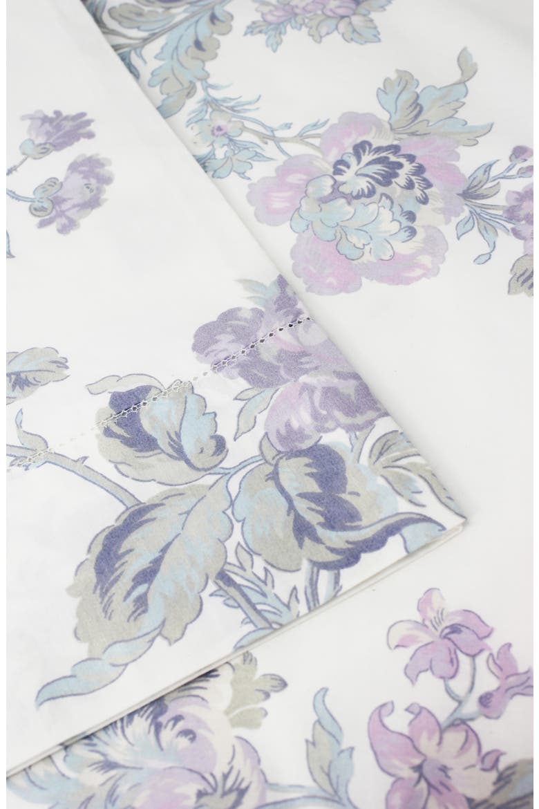 Rose 200 Thread Count Percale Cotton Sheet Set, Alternate, color, VIOLET