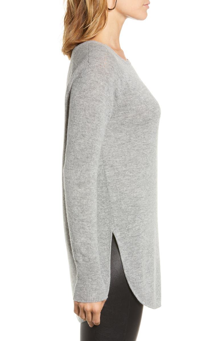 Halogen<sup>®</sup> Shirttail Wool & Cashmere Boatneck Tunic, Alternate, color,