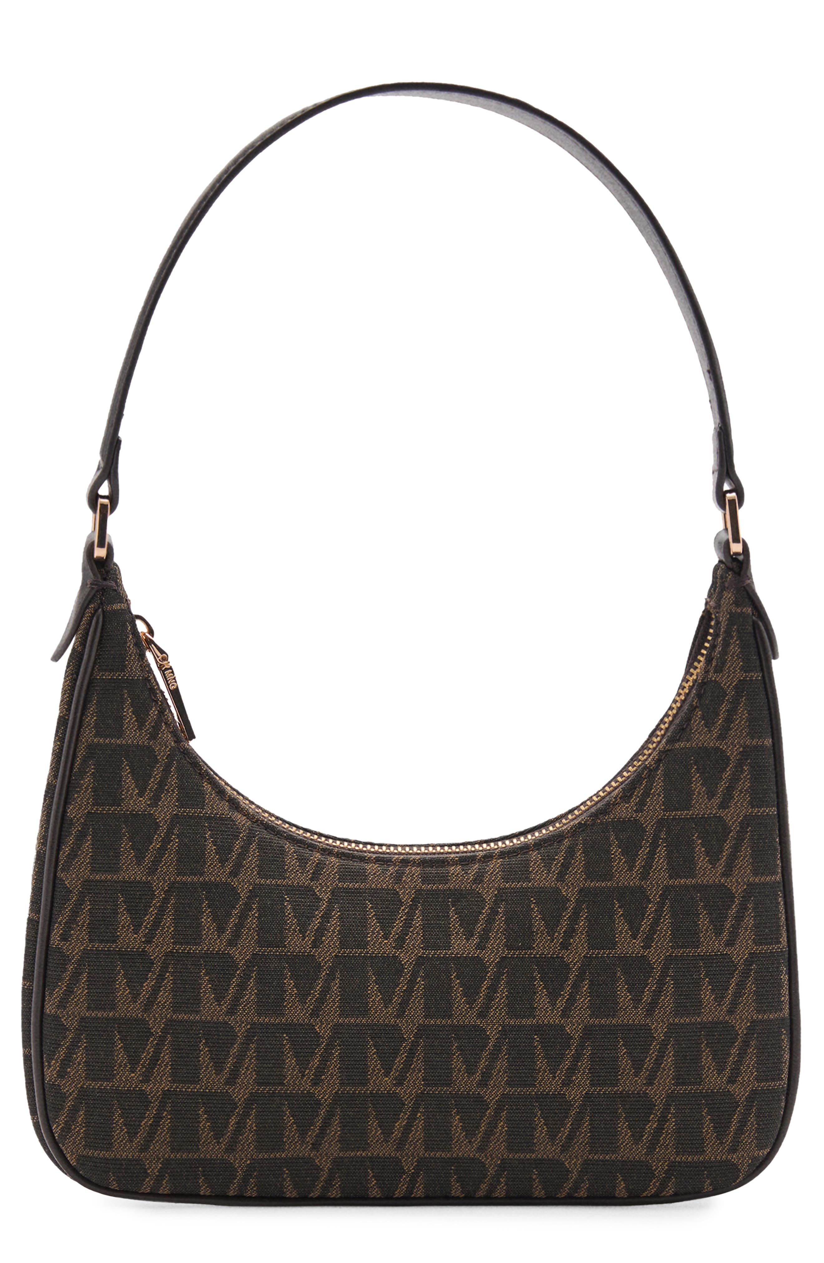 MANGO Logo Jacquard Shoulder Bag, Main, color, 