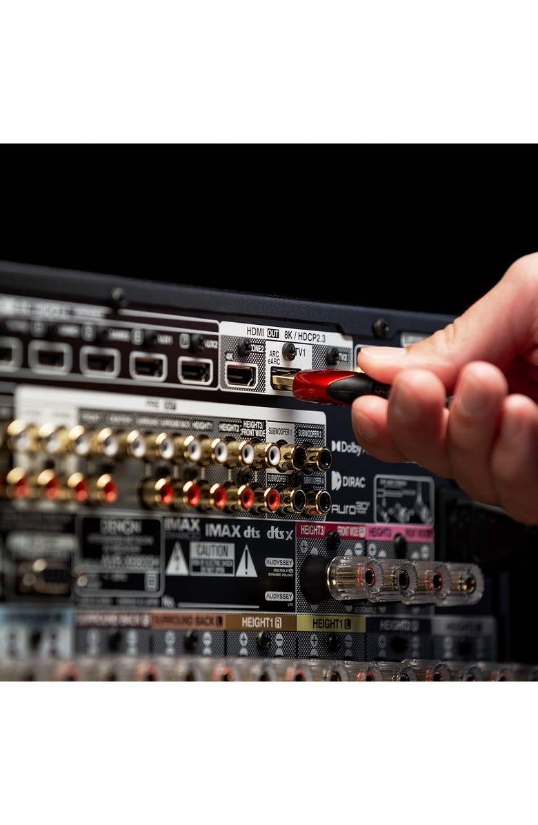 Denon AVR-X6800H 11.4-Channel 8K Home Theater Receiver with Dolby Atmos/DTSX and HEOS Built-In, Alternate, color, Black