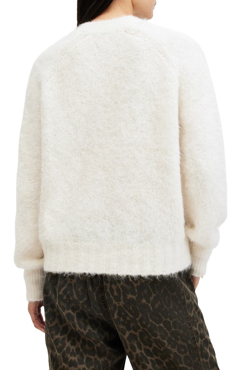 AllSaints Vortex Alpaca Blend Sweater, Alternate, color, Chalk White