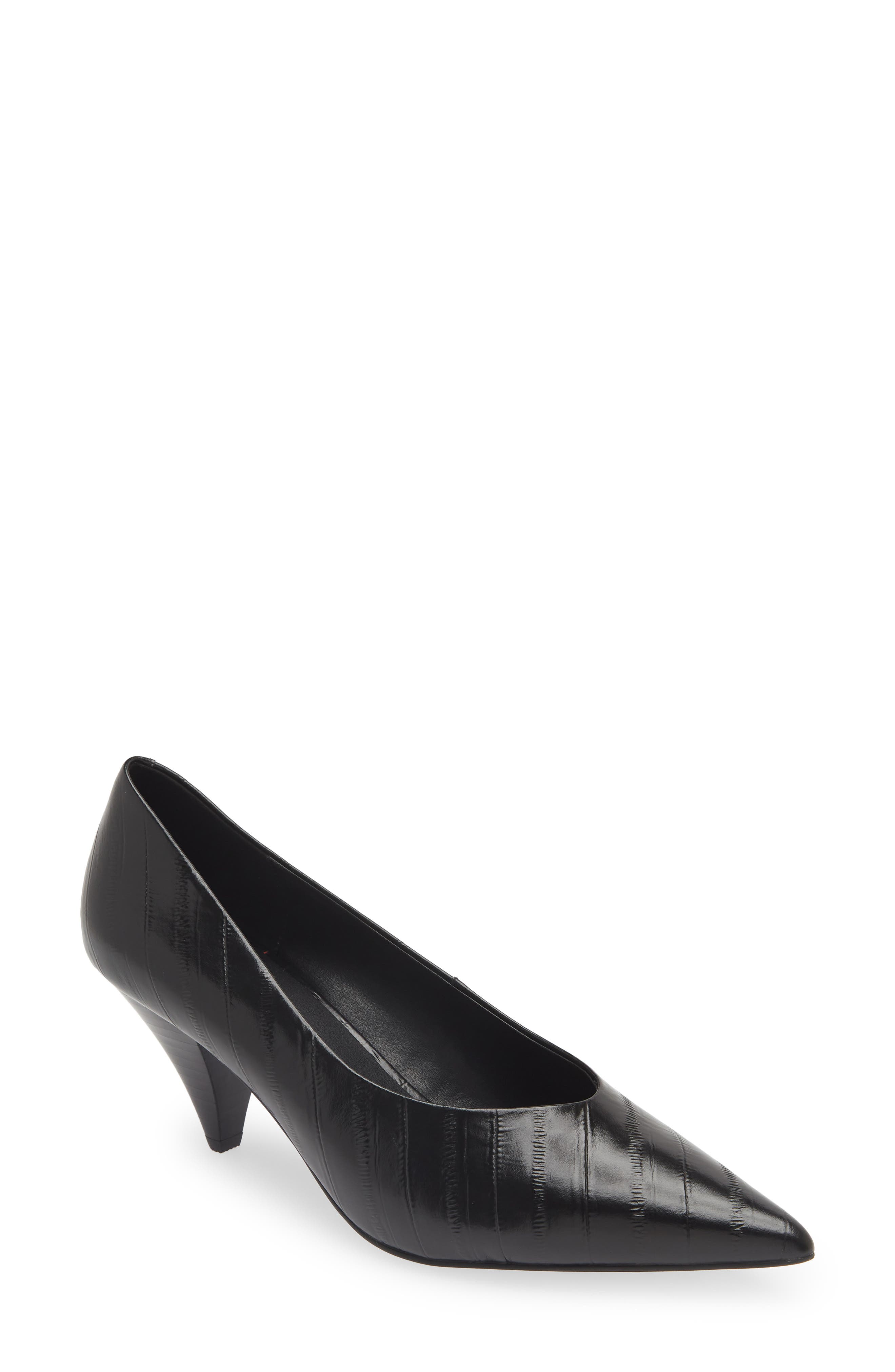 Quatre Pointed Toe Pump, Main, color, BLACK EEL