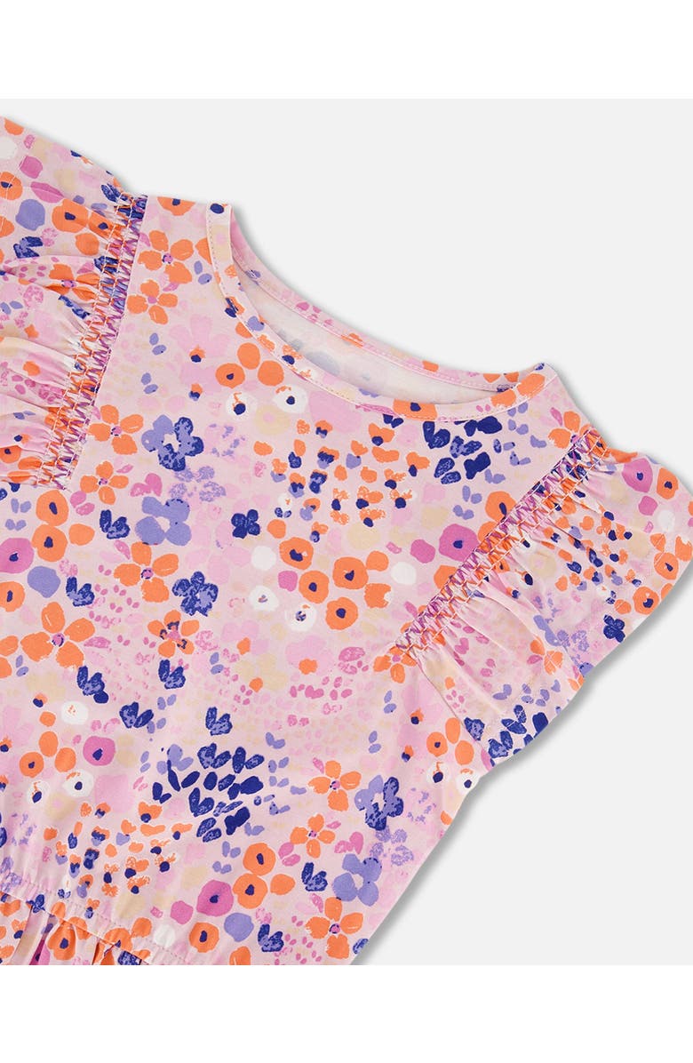 Deux par Deux Little Girl's Organic Cotton Tunic Lavender Printed Fields Flowers, Alternate, color, 
