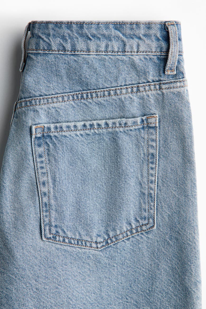 Raw-edge Denim Shorts, Alternate, color, Light denim blue