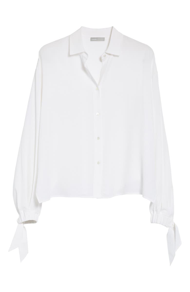 Vince Tie Cuff Silk Blouse, Alternate, color, 