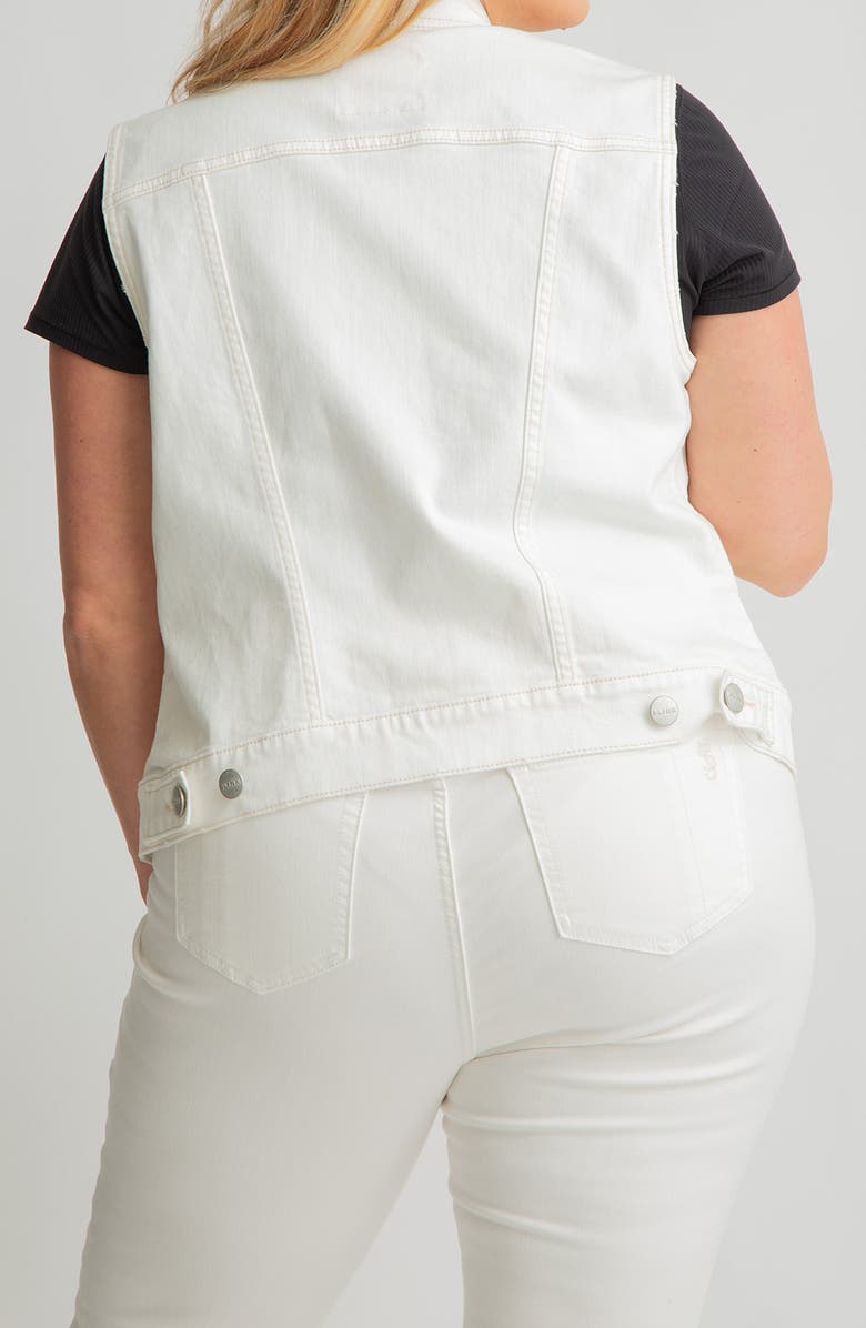 SLINK Jeans Denim Vest, Alternate, color, Cream