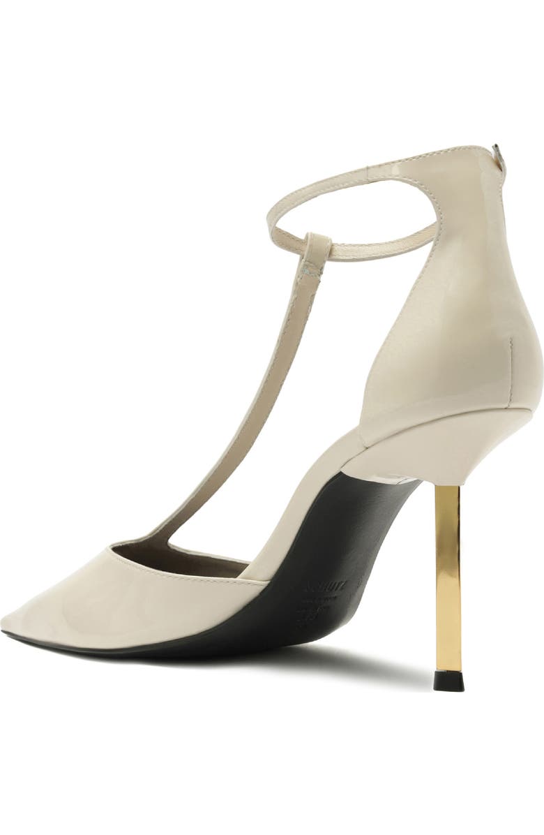 Schutz Allure Pointed Toe T-Strap Pump, Alternate, color, Sugar White
