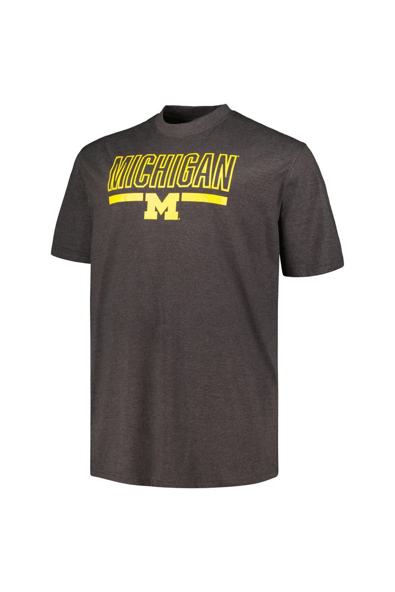 Men's Profile Heather Charcoal Michigan Wolverines Big & Tall Team T-Shirt, Alternate, color, Heather Charcoal