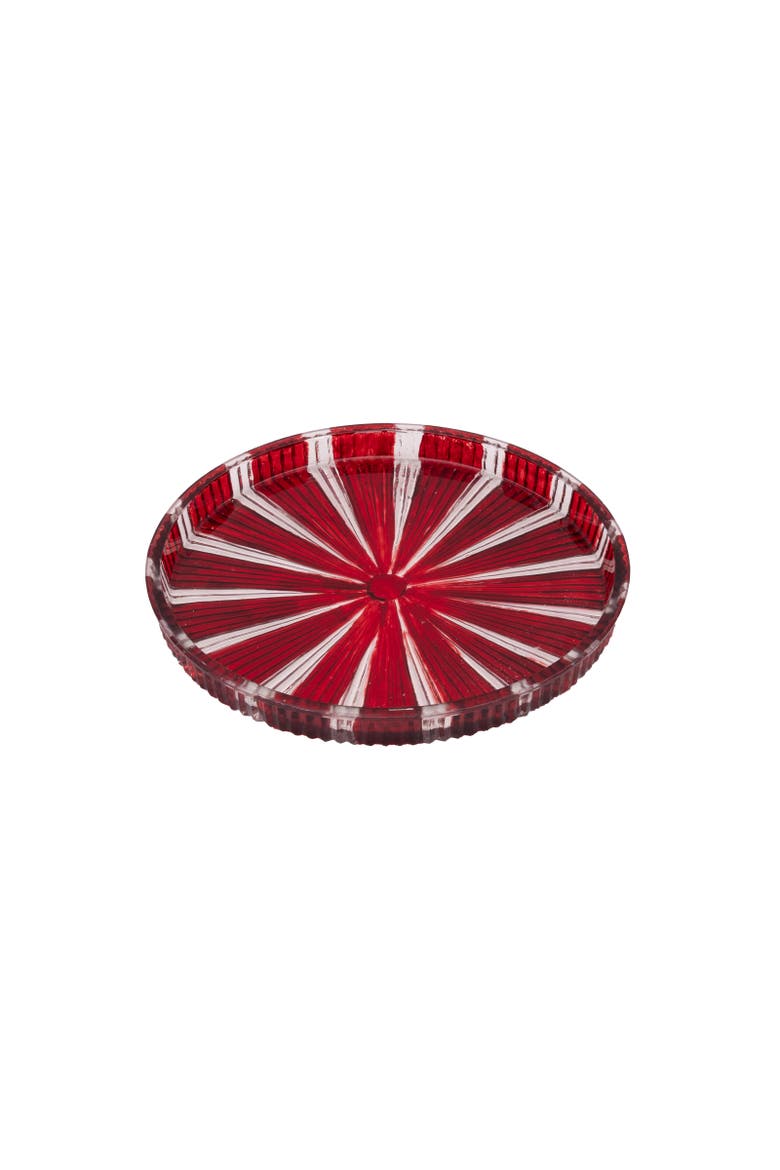 Red Peppermint Dish Plate, Main, color, Red