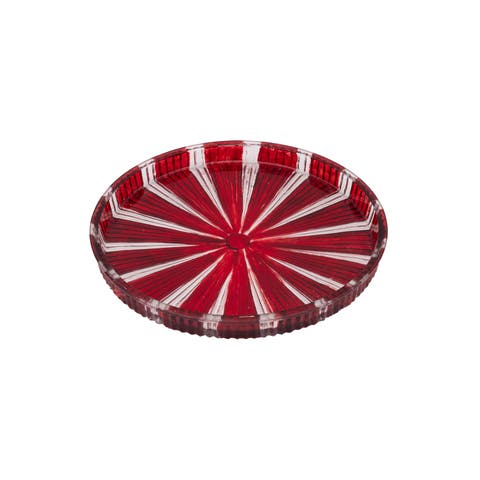 Red Peppermint Dish Plate