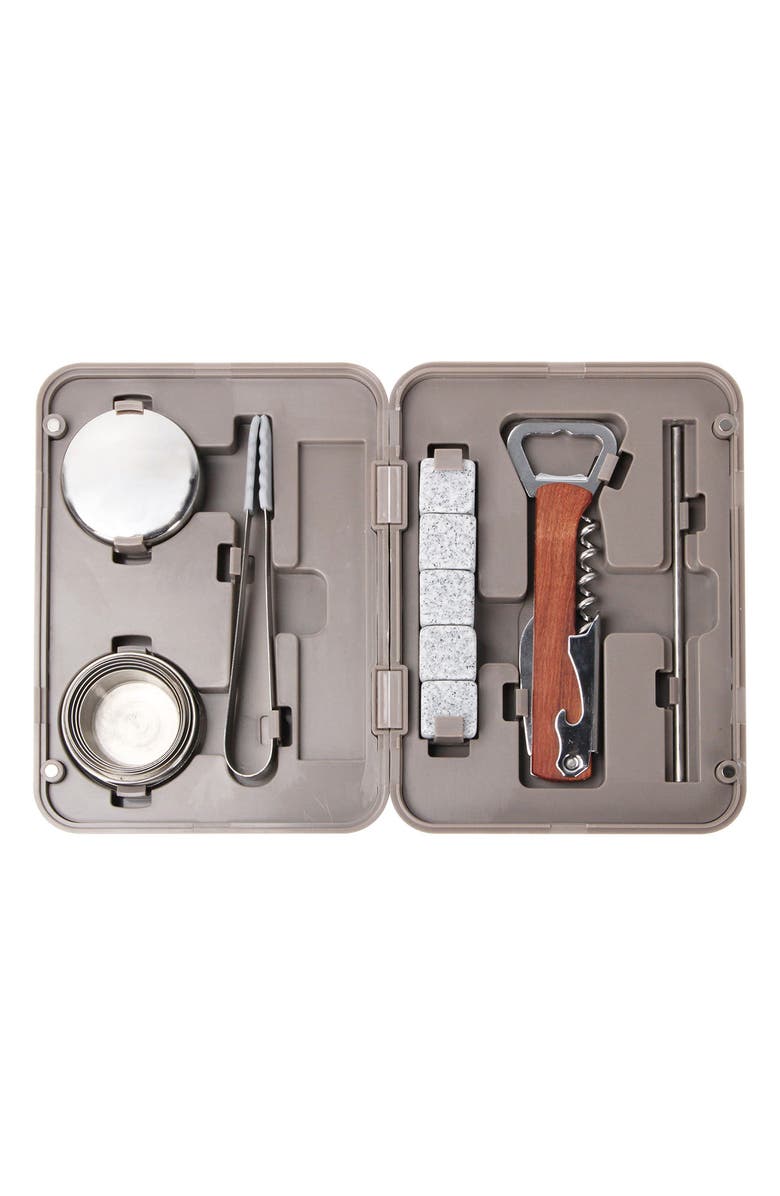 BROOKSTONE Travel Bar Set, Alternate, color, Grey