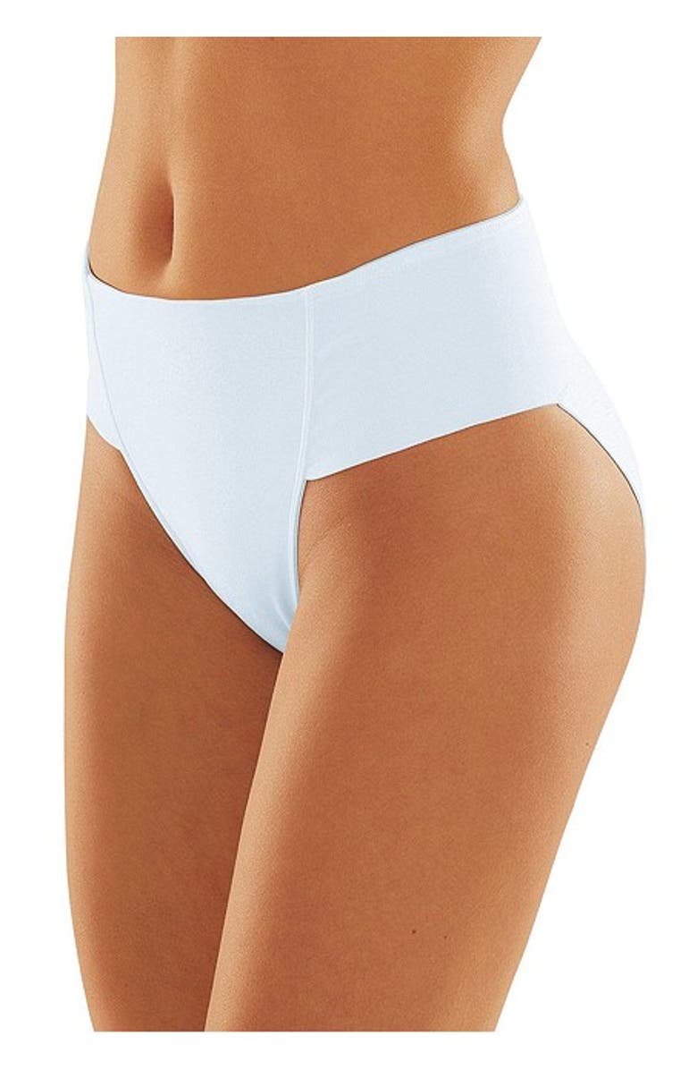 LASCANA 3 Pk High Leg Control Briefs, Alternate, color, Tan & Black & White