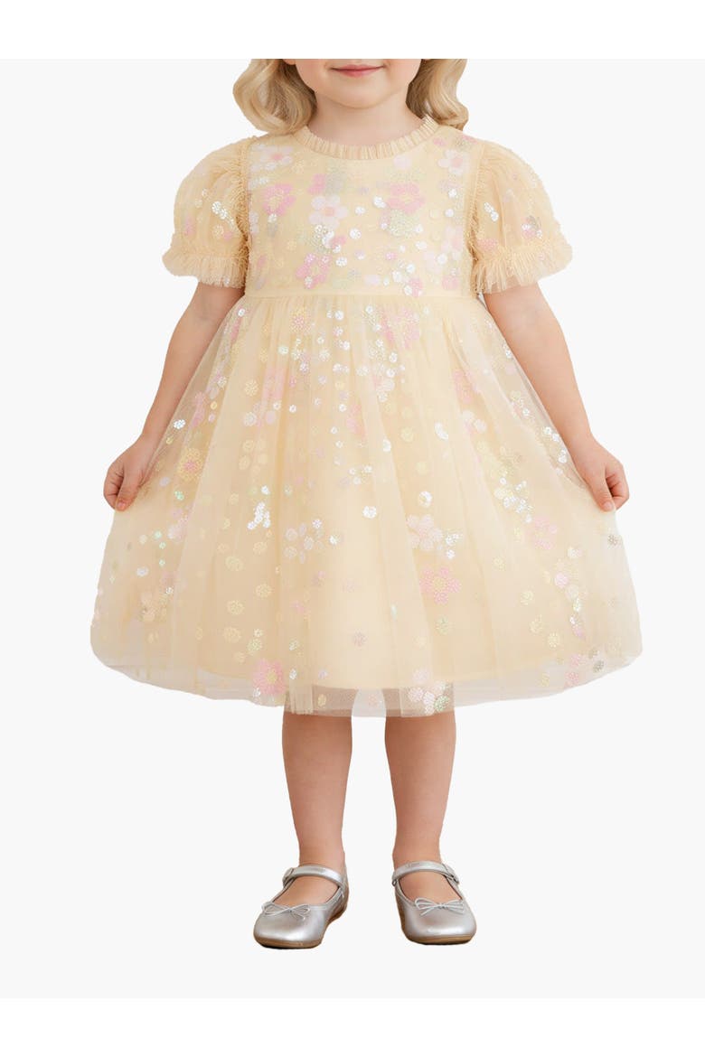 Kid's Floral Confetti Dress, Main, color, Buttermilk/Multi
